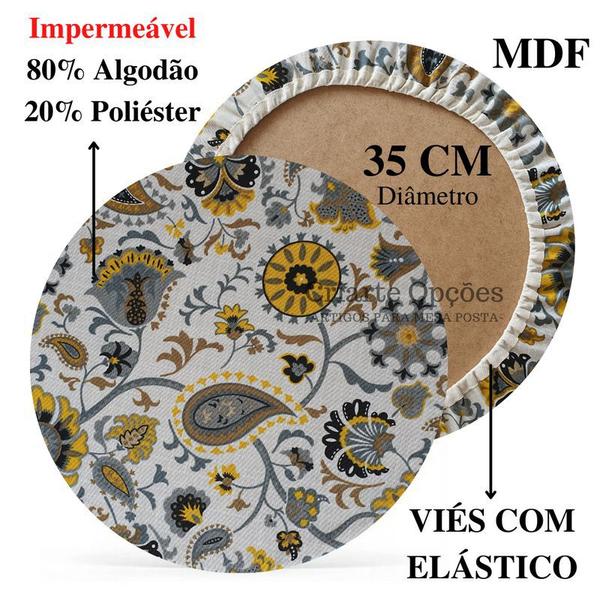 Imagem de Kit Mesa Posta Sousplat MDF 12 Capas Várias Cores + 12 Bases