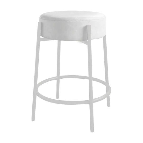 Imagem de Kit Mesa Suspensa de Parede Fixa MDF Rosa + 1 Banqueta Sintra Ferro Branco Suede Branco - Ahazzo Móveis