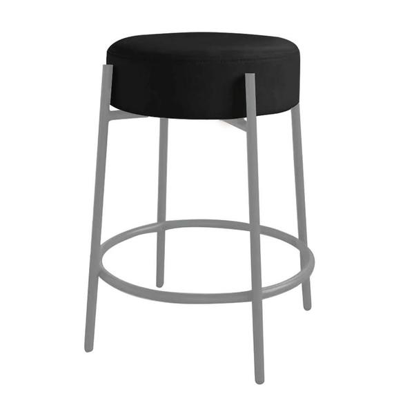 Imagem de Kit Mesa Suspensa de Parede Fixa MDF Verde Oliva + 1 Banqueta Sintra Ferro Cinza Suede Preto - Ahazzo Móveis