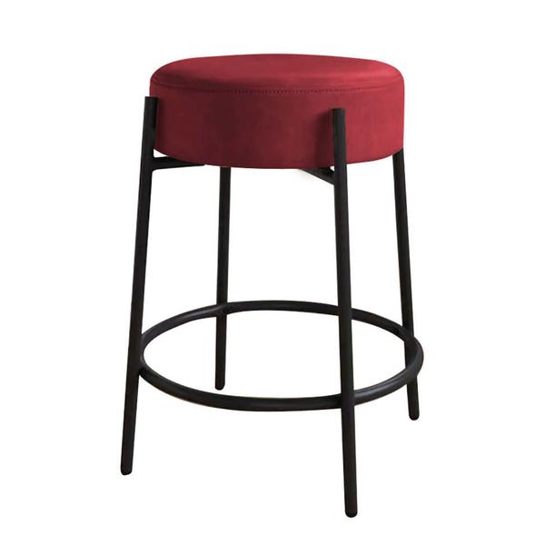 Imagem de Kit Mesa Suspensa de Parede Fixa MDF Verde Oliva + 1 Banqueta Sintra Ferro Preto material sintético Vermelho - Ahazzo Móveis