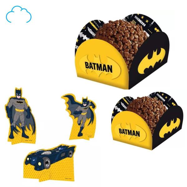 Imagem de Kit Mesversário Batman Geek Kids Festa Fácil Decorativo - 60 itens