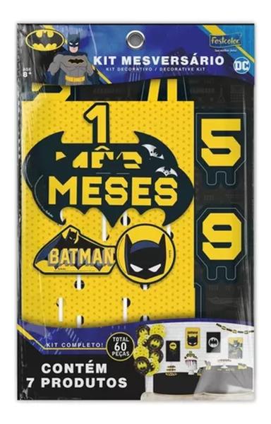 Imagem de Kit Mesversário Tema Batman 60 Peças Festcolor