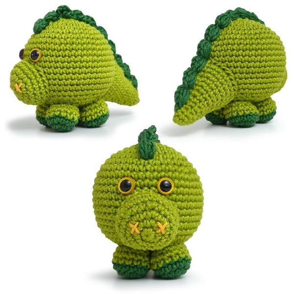 Imagem de Kit Meu Primeiro Amigurumi Bicho Bola Círculo - Dinossauro