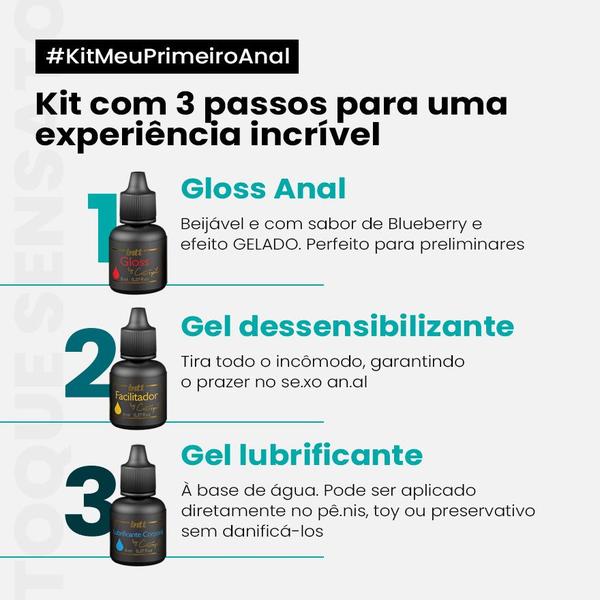 Imagem de Kit Meu Primeiro Anal Blueberry 8ml Intt