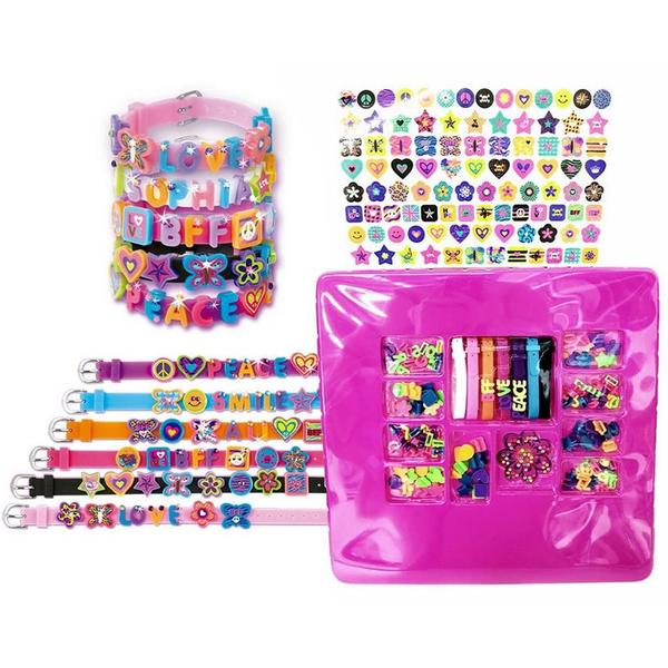 Imagem de Kit Miçanga Infantil Colorida Kit Bracelete Biju - Dm Toys