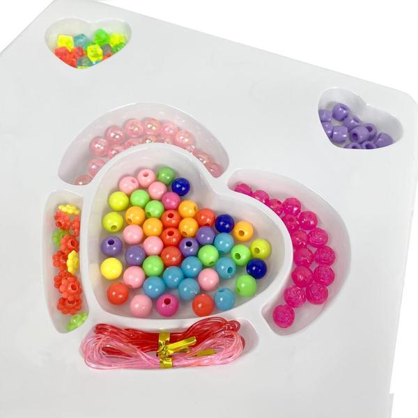 Imagem de Kit Miçanga Montagem Bijuteria Pulseira Infantil Para Meninas - Unitoys