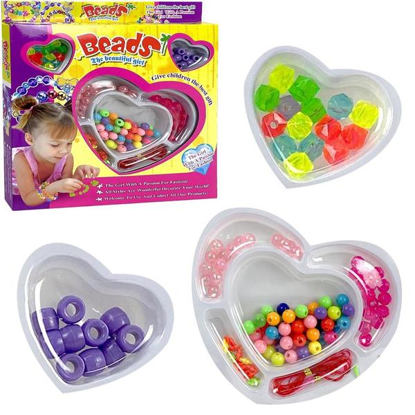 Imagem de Kit Miçanga Montagem Bijuteria Pulseira Infantil Para Meninas - Unitoys