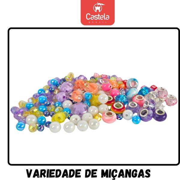 Imagem de Kit Miçangas 106 Peças 3 em 1 Pulseiras e Colares - Castela 