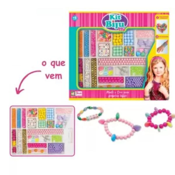 Imagem de Kit Miçangas Biju Fazer Pulseiras E Colar Infantil Grande