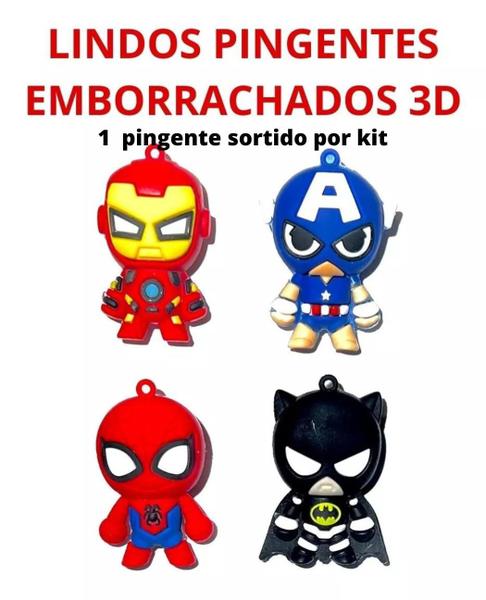 Imagem de Kit Miçangas Chaveiros Super Heróis Infantil 2000pç Meninos