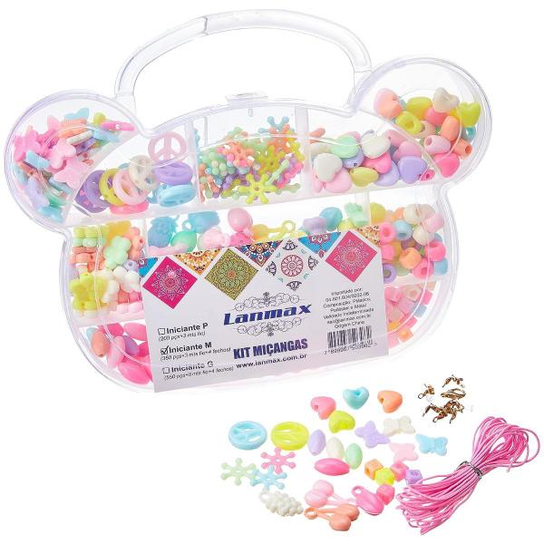 Kit Micangas Infantil Coloridas Montar Pulseiras 350 pecas - LANMAX Imagem de Kit Micangas Infantil Coloridas Montar Pulseiras 350 pecas