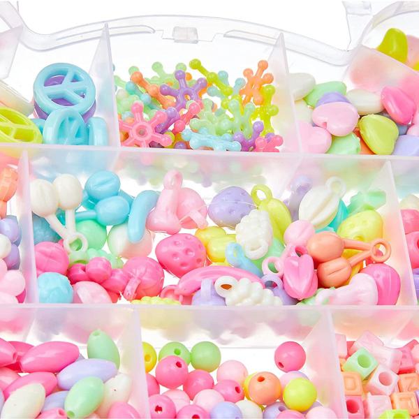 Kit Miçangas Infantil Coloridas Pulseira Lanmax 357Pçs M Imagem de Kit Miçangas Infantil Coloridas Pulseira Lanmax 357Pçs M