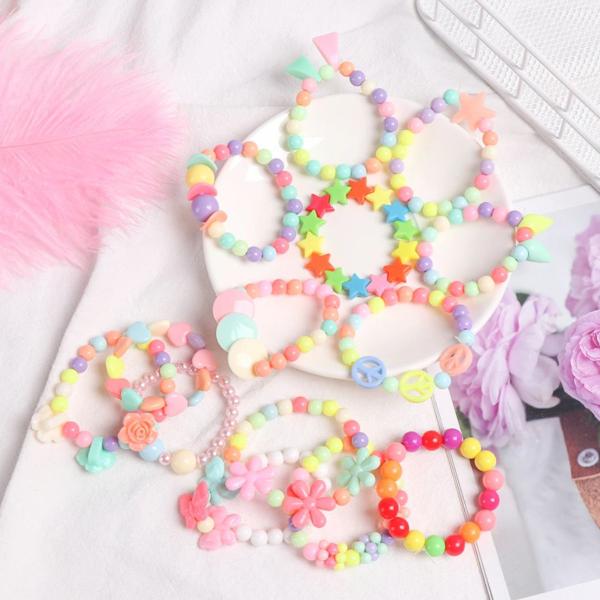 Kit Miçangas Infantil Coloridas Pulseira Lanmax 357Pçs M Imagem de Kit Miçangas Infantil Coloridas Pulseira Lanmax 357Pçs M