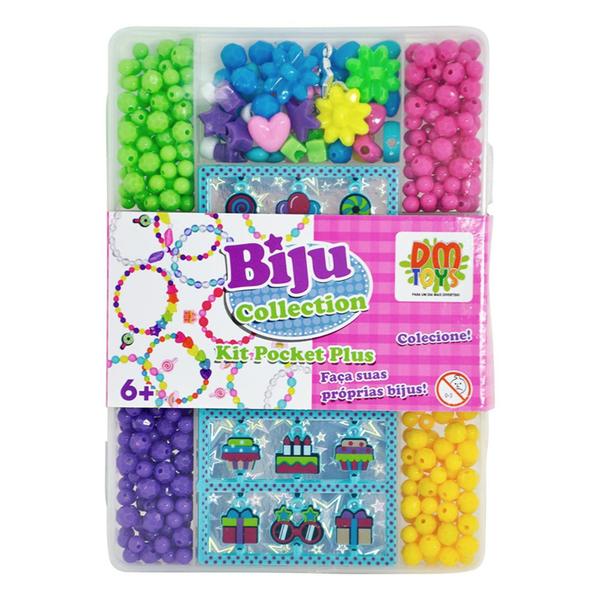 Imagem de Kit Miçangas Monta Pulseiras Biju Collection Kit Pocket Plus - Dm Toys