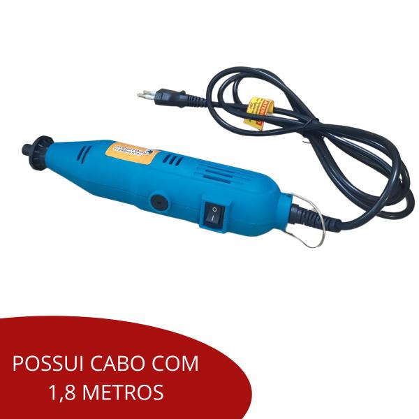 Imagem de Kit Micro Retífica 234 Pçs Acessórios Ferramentas 250W Maleta Retificadeira 220V Importway Iwkmr234