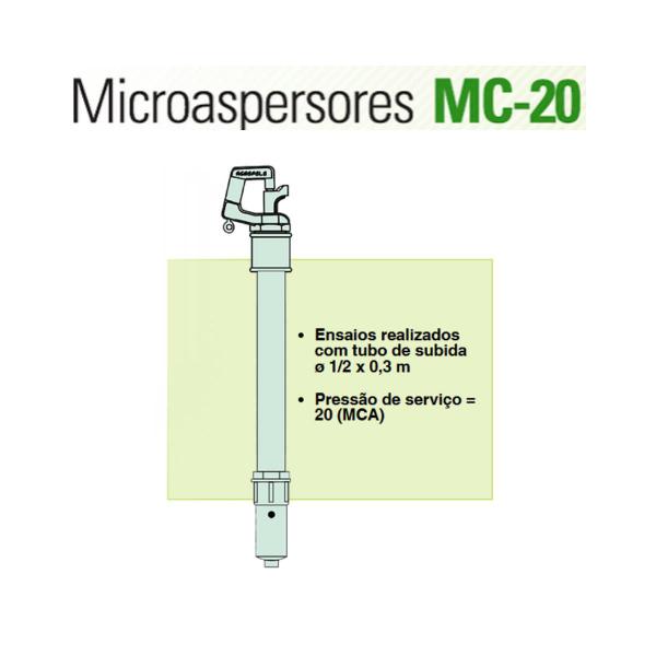 Imagem de KIT MICROASPERSOR MC20 AMARELO 1/2 2mm AGROPOLO 50 PEÇAS