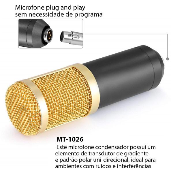 Imagem de Kit Microfone Condensador Bm800 Estúdio + Braço Articulado