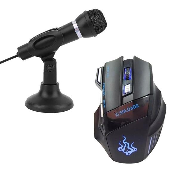 Imagem de Kit Microfone Maxprint E Mouse Gamer 3000dpi Gm-700 Extreme