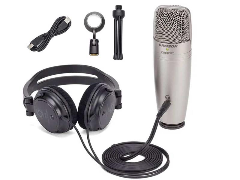 Imagem de Kit Microfone USB Samson C01U Pro Recording Pack Com Fone