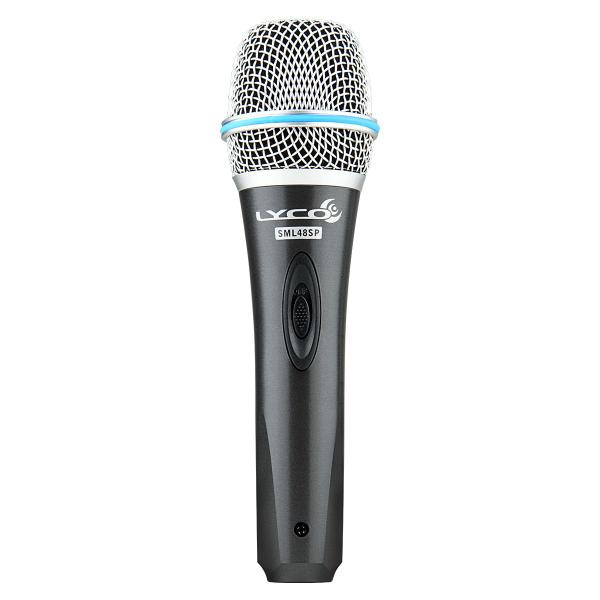 Imagem de Kit Microfone Vocal Lyco Sml48sp C/ Cabo Xlr 5m E Cachimbo Cor Preto