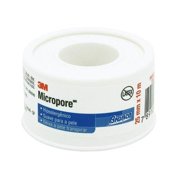 Imagem de Kit Micropore 2,5Cm X 10M Branco C/Capa - 3M