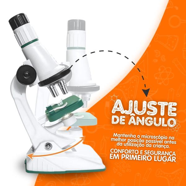 Imagem de Kit Microscópio Infantil Brinquedo De Cientista Educativo