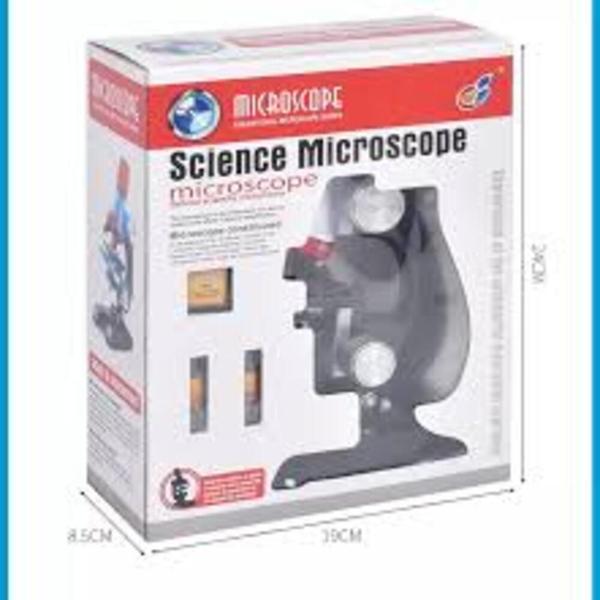 Imagem de Kit microscopio infantil laboratorio 100x 400x 1200x com led