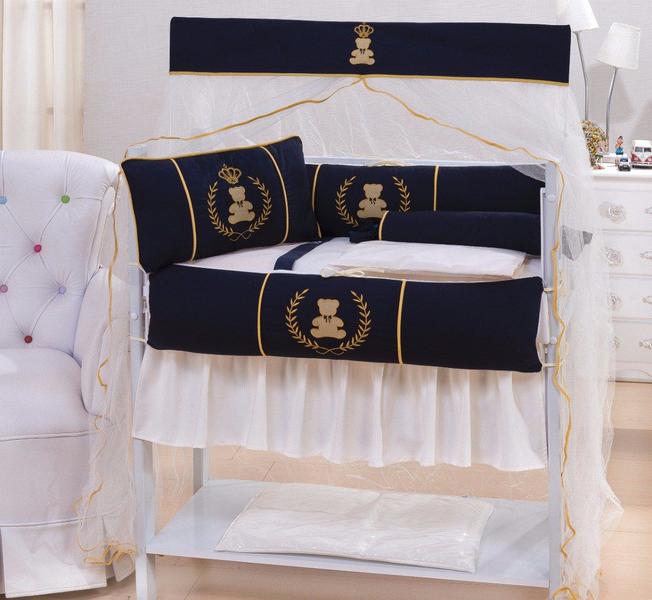 Kit Mini Berço 10 Peças - Urso Encantado - Mariana Baby Confecções Imagem de Kit Mini Berço 10 Peças - Urso Encantado