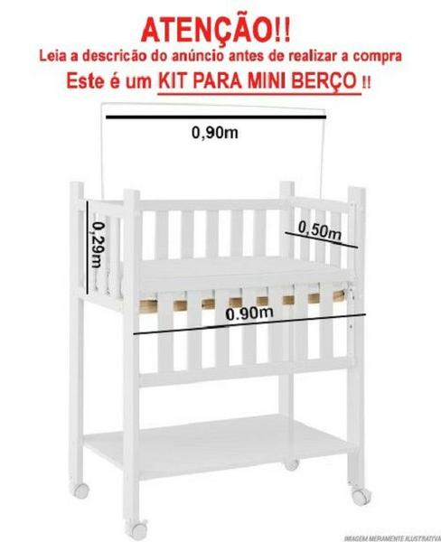 Imagem de Kit Mini Berço Trançado Menina Salmão Decoração Quarto Bebe