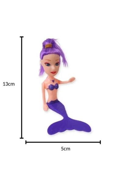 Imagem de Kit Mini Boneca Princesa Sereia Pequena Filha Articulada mais Golfinho Cavalo Marinho Mar + Acessorio Presente Meninas