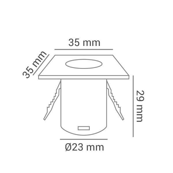 Imagem de Kit Mini Embutido Para Moveis 1,2w 3000k Preto bivolt