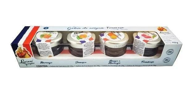 Kit Mini Geleias Francesas Lucien Georgelin 4 Sabores 112g Imagem de Kit Mini Geleias Francesas Lucien Georgelin 4 Sabores 112g