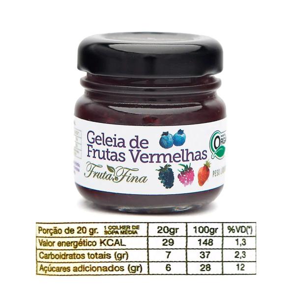 Imagem de Kit Mini Geleias Orgânicas 6 Unidades De 50g Cada Fruta Fina