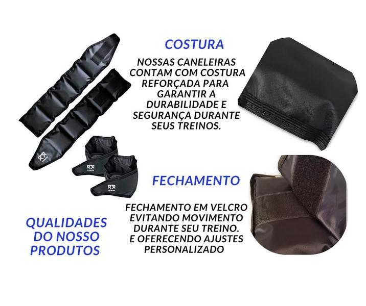 Imagem de Kit Mini Hip Band Forte Faixa Elástica + Par Caneleira Tornozeleira De Peso Profissional + Colchonete Maleta Dobrável D50 De Academia Treino Funcional