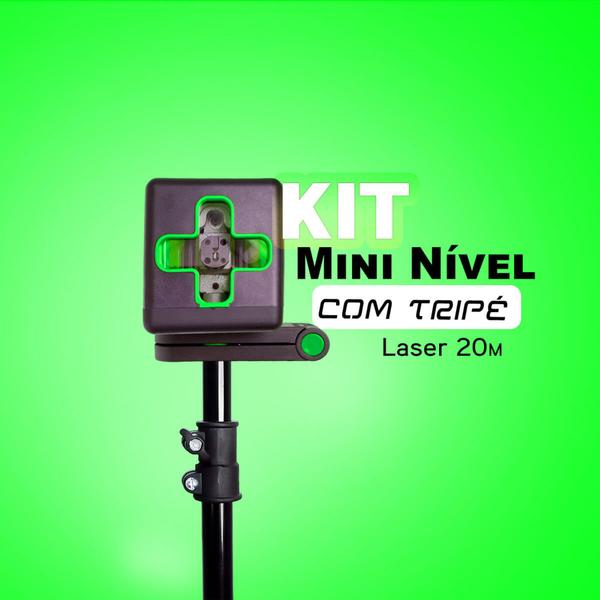 Imagem de Kit Mini Nível Laser 20m com Tripé 2 Linhas EXB-KIT001