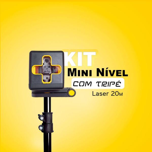 Imagem de Kit Mini Nível Laser 20m com Tripé 2 Linhas - oba oba mix