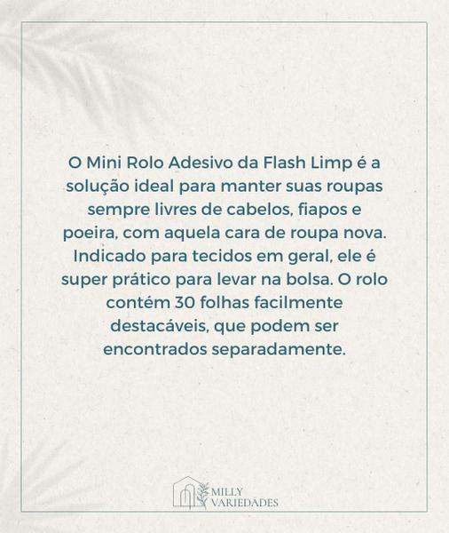 Imagem de Kit Mini Rolo Adesivo 3 Peças + 6 Refis 270 Folhas Flash Limp