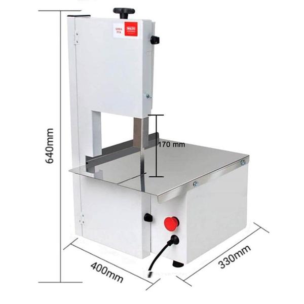 Imagem de Kit Mini Serra Fita para Carnes + Lâmina Avulsa Açougue Mesa Inox Bivolt Malta