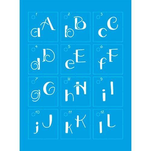 Imagem de Kit Mini Stencil Alfabeto Lettering - STMI2-001