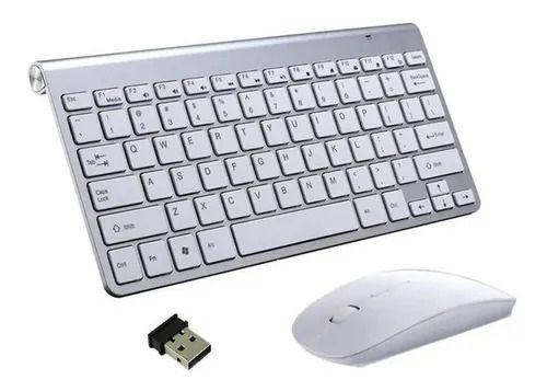 Imagem de Kit Mini Teclado E Mouse 1600 Dpi Wireless Português Brasil