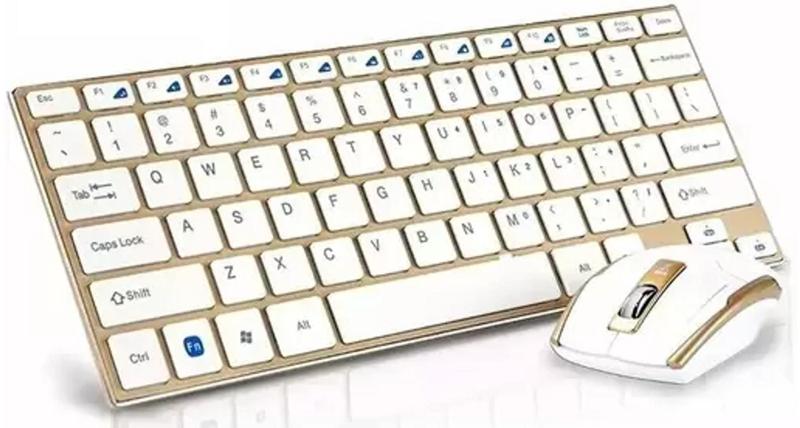 Imagem de Kit Mini Teclado e Mouse Sem Fio 2.4G Ultra Slim