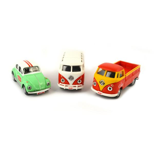 Imagem de Kit Miniaturas Coca Cola Volkswagen Kombi/Fuca 1/72 Metal