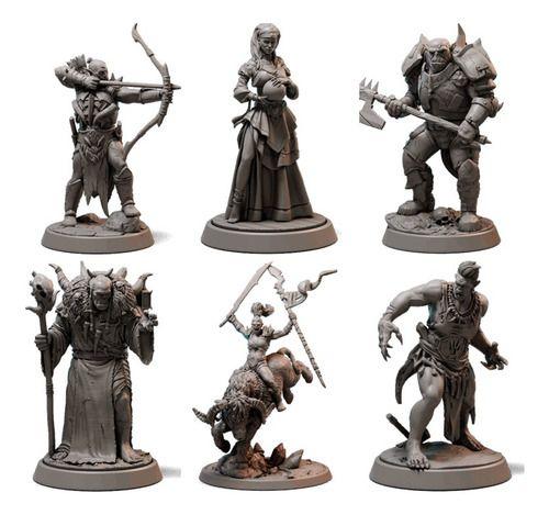 Imagem de Kit Miniaturas Conspiração 6peças Dungeons And Dragons Rpg 2