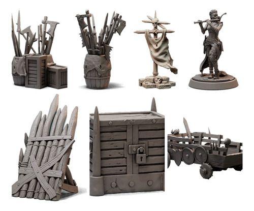 Imagem de Kit Miniaturas Conspiração 7peças Dungeons And Dragons Rpg 1