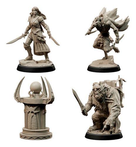 Imagem de Kit Miniaturas Culto Voraz 4 Peças Nº15 Dungeons And Dragons