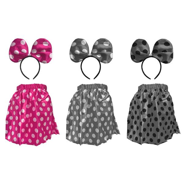 Imagem de Kit Minnie Infantil com Saia e Tiara