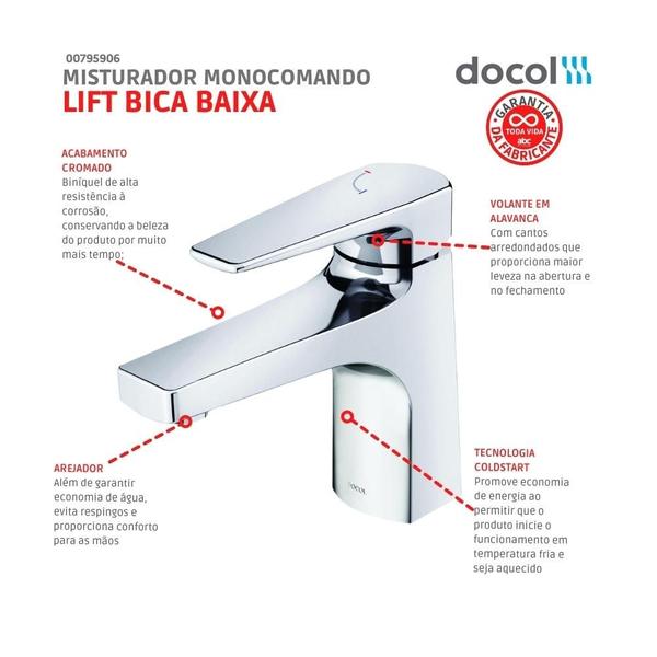 Imagem de Kit Misturador Monocomando Para Lavatório e Aquecedor 127v/5500w Lorenzetti