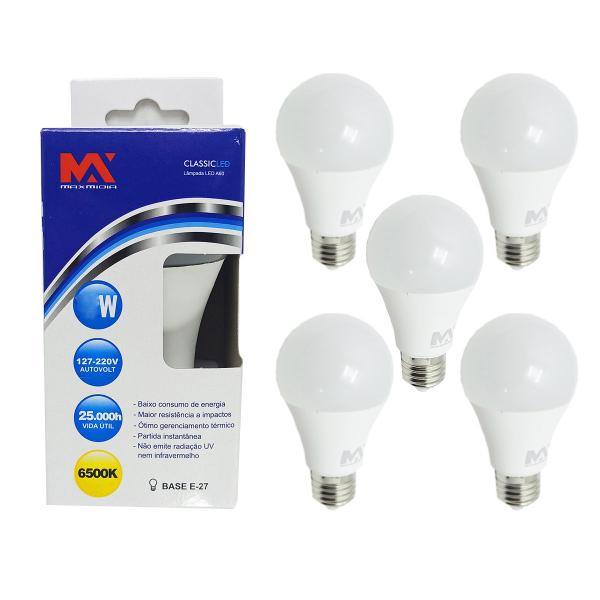 Imagem de Kit Ml - Lampada Bulbo 9W 5 Uni 127-220V