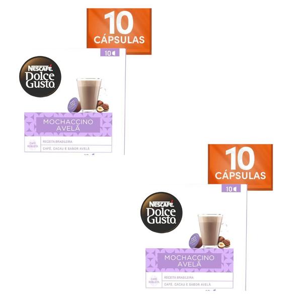 Imagem de Kit Mocchacino Avelã em Cápsula Nescafé Dolce Gusto Caixa 170g