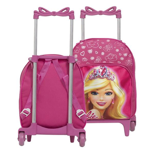 Imagem de Kit Mochila Barbie Rodinha Pre Escola Meninas Resistente